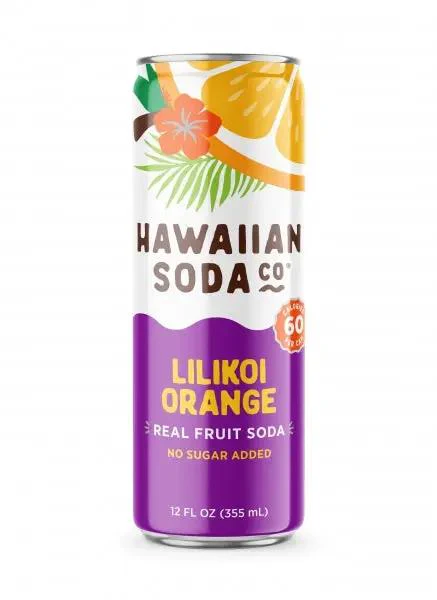 HAWAIIAN SODA CO SPARKLING LILIKOI ORANGE