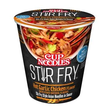NISSIN CUP NOODLE STIR FRY HOT GARLIC CHICKEN