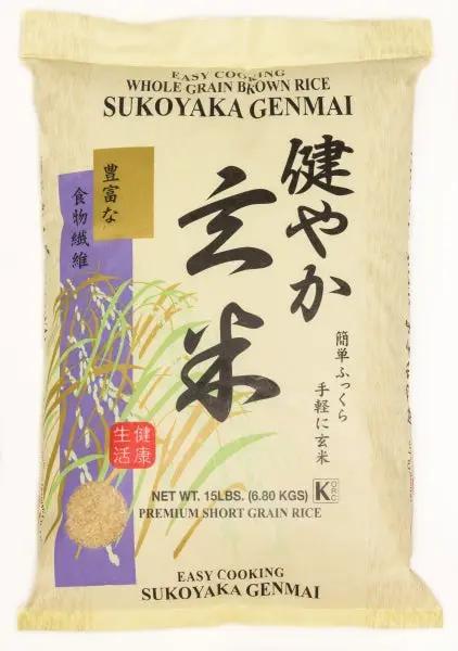 SUKOYAKA GENMAI BROWN RICE 15LB