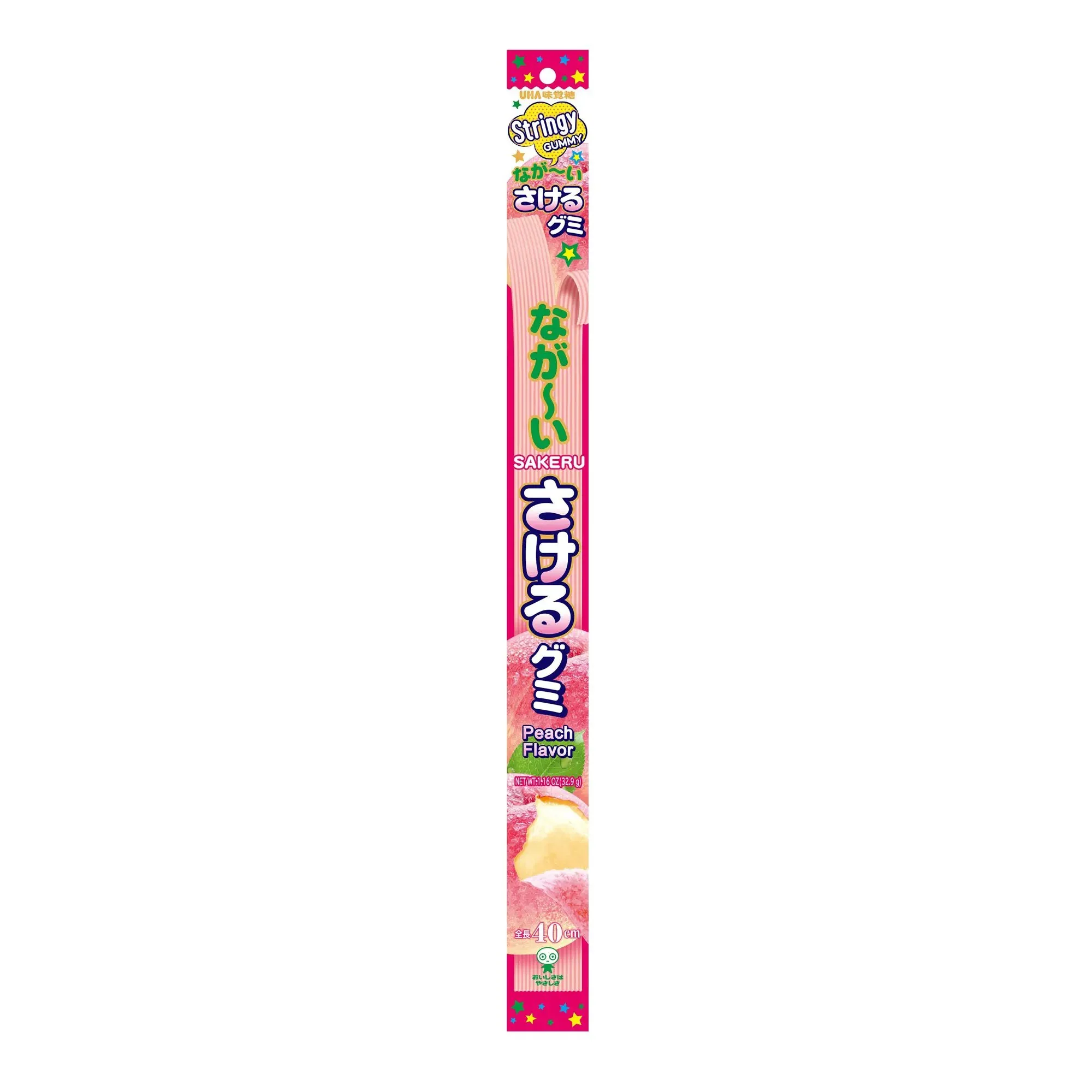 UHA SAKERU GUMMY LONG WHITE PEACH